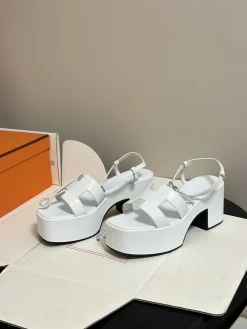 HERMES Sandals & Mules Leather (White) EU35-39 C70202606031435149