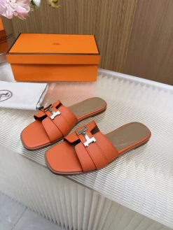 Alternative view of HERMES Slides & Slippers Leather (Orange) EU35-43 A5020260603157989