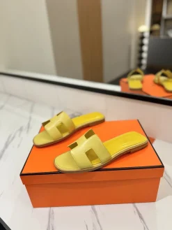 Alternative view of HERMES Slides & Slippers Leather (Yellow) EU35-40 B0020260603159599