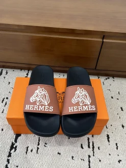 Alternative view of HERMES Slides & Slippers Rubber (Black-Pink-White) EU39-46 A0020260603325069