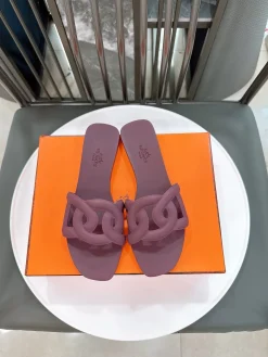 Alternative view of HERMES Slides & Slippers Rubber (Purple) EU36-41 I020260603160669