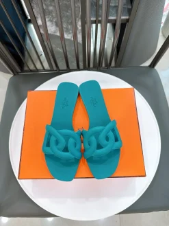 HERMES Slides & Slippers Rubber (Teal) EU36-41 I020260603160769