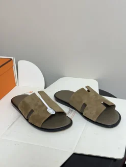 Alternative view of HERMES Slides & Slippers Suede (Brown-Black) EU39-45 C40202606031630139