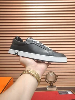 HERMES Sneakers & Trainers Leather (Black-White) EU39-46 B90202606031646129