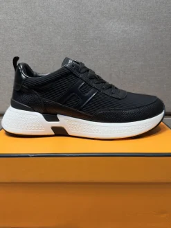 HERMES Sneakers & Trainers Leather-Fabric (Black-White) EU38-44 B40202606031645109