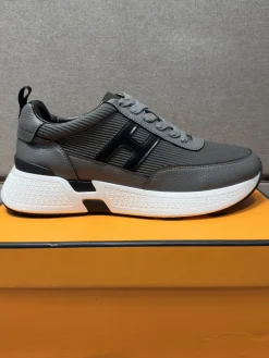 HERMES Sneakers & Trainers Leather (Gray-Black-White) EU38-44 B40202606031650109