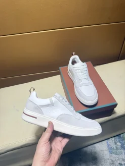 HERMES Sneakers & Trainers Leather-Suede (White-Grey-Brown) EU38-46 B0020260603341399