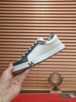 HERMES Sneakers & Trainers Leather (White-Black) EU39-46 B90202606031647129