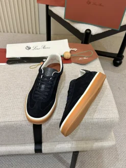 HERMES Sneakers & Trainers Suede-Leather (Navy-White-Brown) EU38-46 B60202606033343119