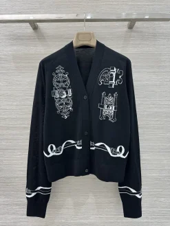 Alternative view of HERMES Sweaters & Knitwear Wool (Black-White) S-L C85202606010426159