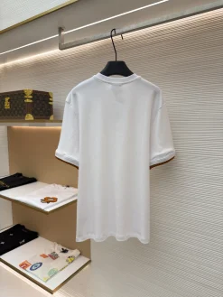 Alternative view of HERMES T-shirts & Vests Cotton (White-Brown) S-XL A1020260613008179