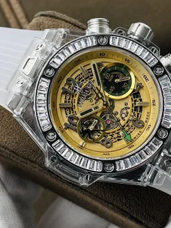 HUBLOT Big Bang Automatic 411JX4802RT (Yellow Dial) 45mm HB B150202606040332679