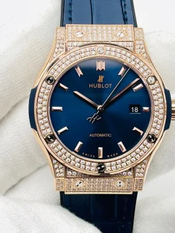 Alternative view of HUBLOT Classic Fusion Automatic 415NX1112VRMXM16 (Blue Dial) 42mm HB B300202606040096719