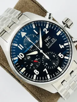 Alternative view of IWC Pilot Automatic 3777 (Blue Dial) 43mm ZF B150202606040395679