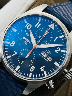 Alternative view of IWC Pilot Automatic IW377729 (Blue Dial) 43mm A450202606040392479