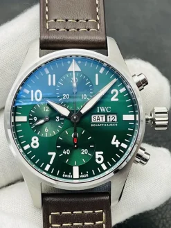 Alternative view of IWC Pilot Automatic IW388107 (Green-Blue Dial) 41mm A850202606040447589