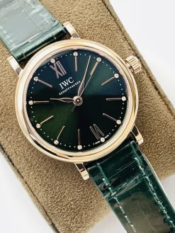Alternative view of IWC Portofino Automatic (Green Dial) 34mm A350202606040144449