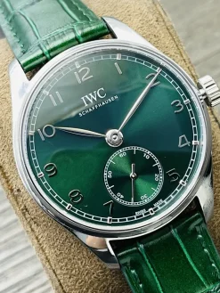 Alternative view of IWC Portuguese Automatic (Green Dial) 40mm GR A450202606040011479