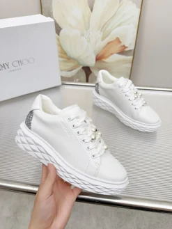 JIMMY CHOO Sneakers & Trainers Leather (White-Silver) EU34-41 B80202606031655129