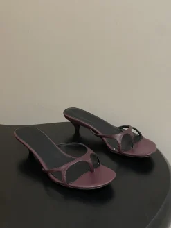 KHAITE Sandals & Mules Leather (Burgundy-Black) EU35-39 B50202606031659119