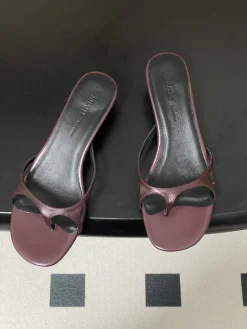 Alternative view of KHAITE Sandals & Mules Leather (Burgundy-Black) EU35-39 B50202606031659119