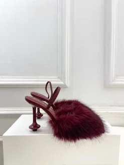LOEWE Pumps & Heels Fur-Leather (Burgundy) EU35-39 B60202606031664119