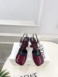 Alternative view of LOEWE Pumps & Heels Patent Leather (Burgundy) EU35-39 B70202606031665119
