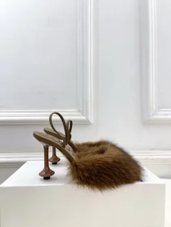 LOEWE Sandals & Mules Fur-Leather (Brown) EU35-39 B60202606031670119