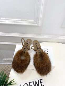 Alternative view of LOEWE Sandals & Mules Fur-Leather (Brown) EU35-39 B60202606031670119