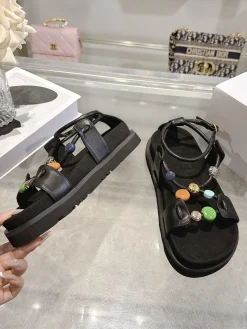 LOEWE Sandals & Mules Leather (Black-Blue-Orange-Yellow-Green-Silver) EU35-40 B60202606031669119