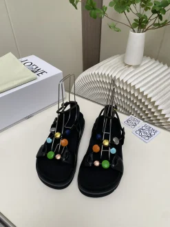 LOEWE Sandals & Mules Leather (Black-Orange-Green-Blue-Silver) EU34-41 B30202606031672109