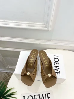 Alternative view of LOEWE Sandals & Mules Leather (Brown) EU35-39 B40202606031688109