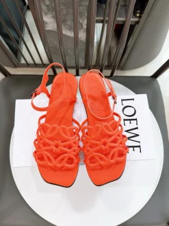 LOEWE Sandals & Mules Leather (Orange-Black) EU35-41 B10202606031696109