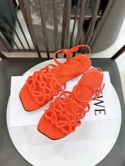 Alternative view of LOEWE Sandals & Mules Leather (Orange-Black) EU35-41 B10202606031696109