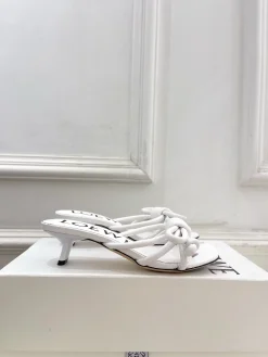 LOEWE Sandals & Mules Leather (White-Black) EU35-39 B50202606031706119