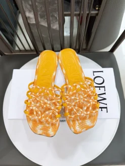 LOEWE Sandals & Mules Leather (Yellow-White) EU35-41 B10202606031704109