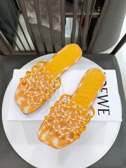 Alternative view of LOEWE Sandals & Mules Leather (Yellow-White) EU35-41 B10202606031704109