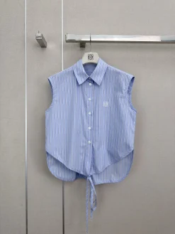 LOEWE Shirts & Polos Cotton (Blue-White) S-M-L B25202606010149109