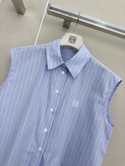 Alternative view of LOEWE Shirts & Polos Cotton (Blue-White) S-M-L B25202606010149109