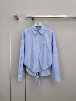 LOEWE Shirts & Polos Cotton (Blue-White) S-M-L B55202606010150119