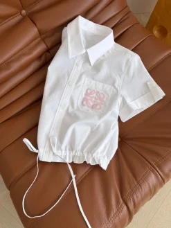 Alternative view of LOEWE Shirts & Polos Cotton (White-Pink) B45202606011357119