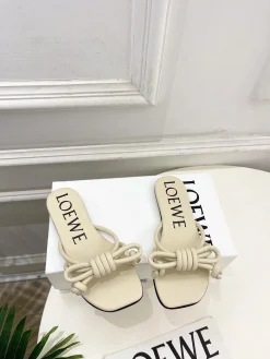 Alternative view of LOEWE Slides & Slippers Leather (Beige-Black) EU35-39 B40202606031741109