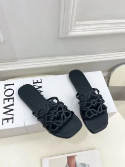 Alternative view of LOEWE Slides & Slippers Leather (Black) EU35-39 B30202606031710109