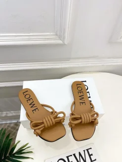 Alternative view of LOEWE Slides & Slippers Leather (Brown-Black) EU35-39 B40202606031728109