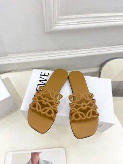 LOEWE Slides & Slippers Leather (Brown) EU35-39 B30202606031725109
