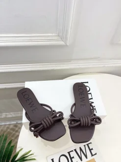 Alternative view of LOEWE Slides & Slippers Leather (Brown) EU35-39 B40202606031714109