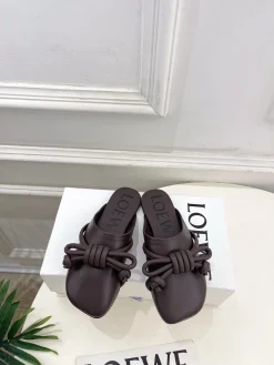 LOEWE Slides & Slippers Leather (Brown) EU35-39 B70202606031726119
