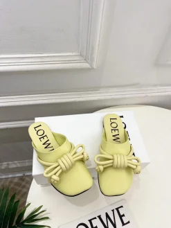 Alternative view of LOEWE Slides & Slippers Leather (Yellow) EU35-39 B70202606031740119