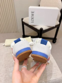 Alternative view of LOEWE Sneakers & Trainers Leather-Suede (White-Red-Blue-Brown) EU35-46 B10202606031759109
