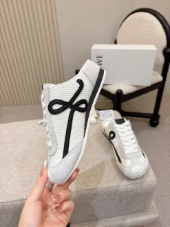 LOEWE Sneakers & Trainers Mesh-Suede (White-Black-Grey) EU35-46 B10202606031760109